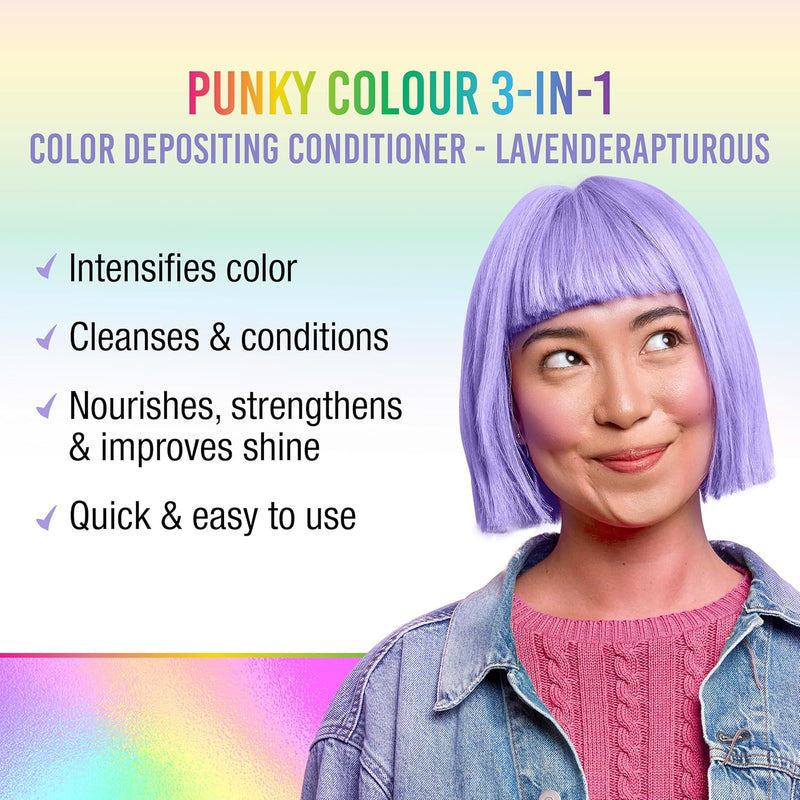 Punky Colour - 3-in-1 Color Depositing Shampoo + Conditioner "Lavenderapturous"