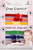 Mia Girl - Snap Kid-Friendly Elastics 6PCs