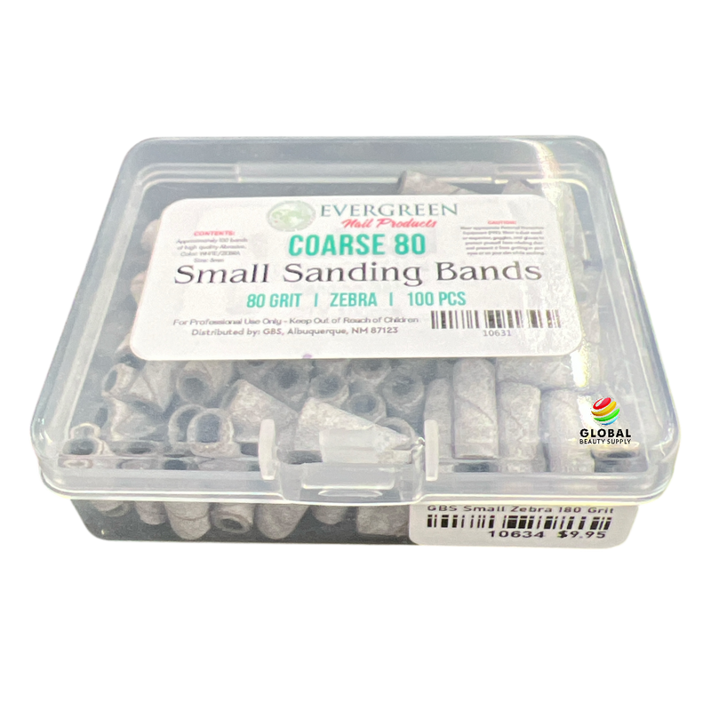 GBS Premium Small Sanding Bands - Zebra Small Sanding Bands 100pcs - COARSE 80
