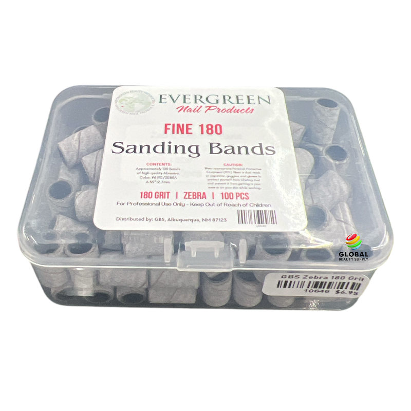 GBS Sanding Bands - 180 Grit Zebra Sanding Bands 100pcs Fine 180