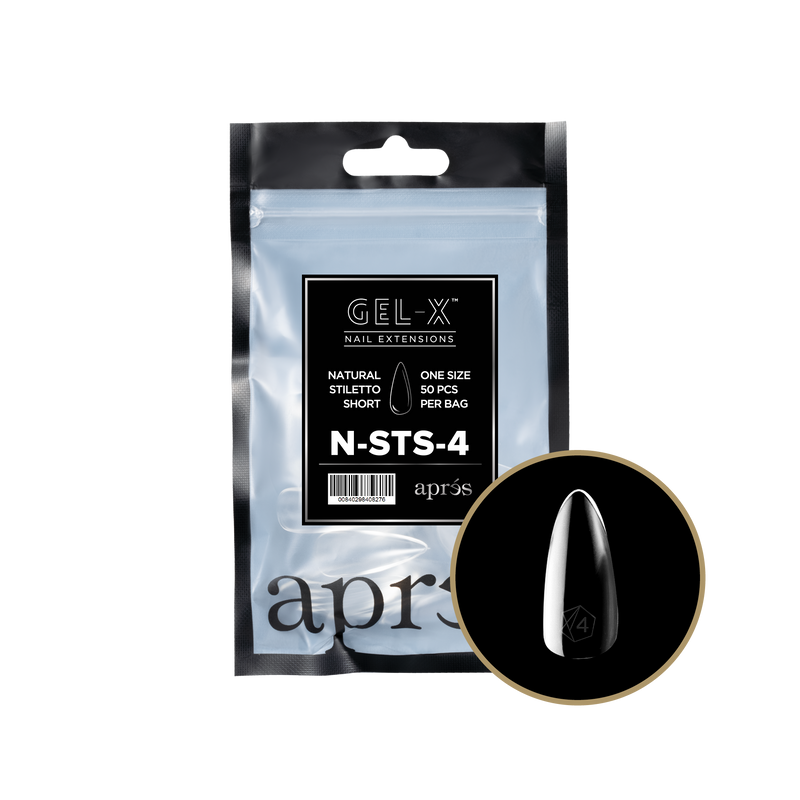Apres Gel-X Natural Stiletto Short Refill (50pcs) - Size 4