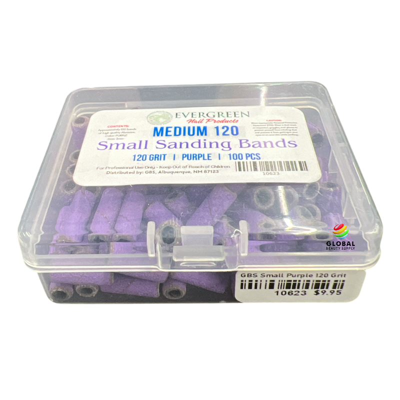 GBS Premium Small Sanding Bands - Purple Small Sanding Bands 100pcs - MEDIUM 120