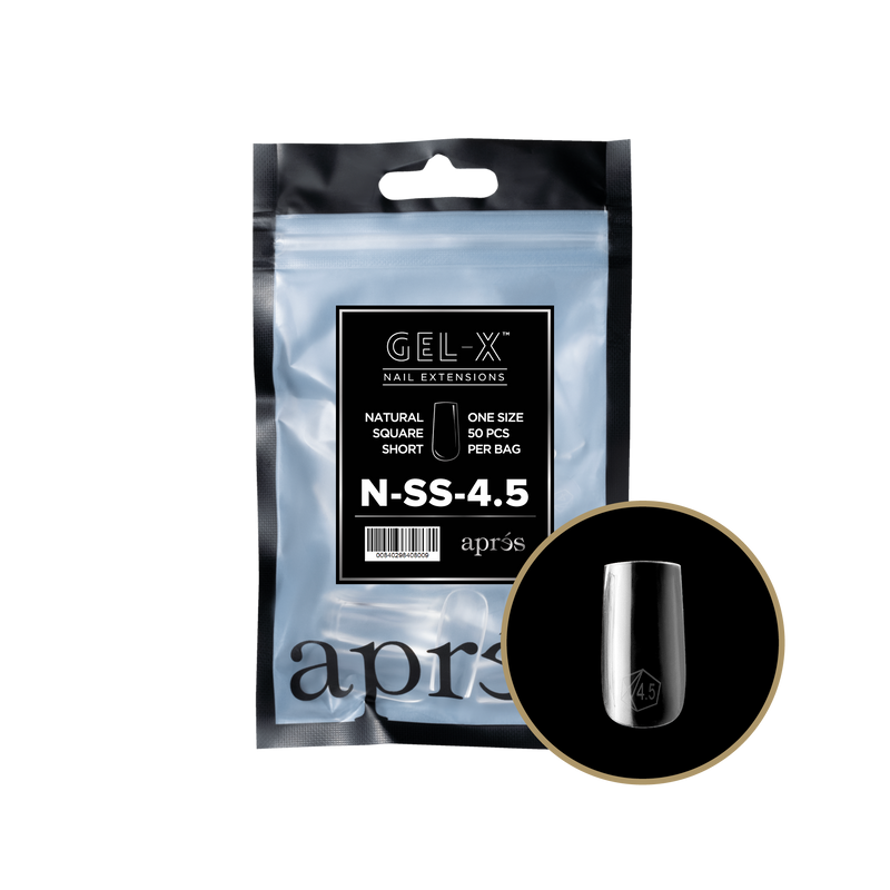 Apres Gel-X Natural Square Short Refill (50pcs) - Size 4.5