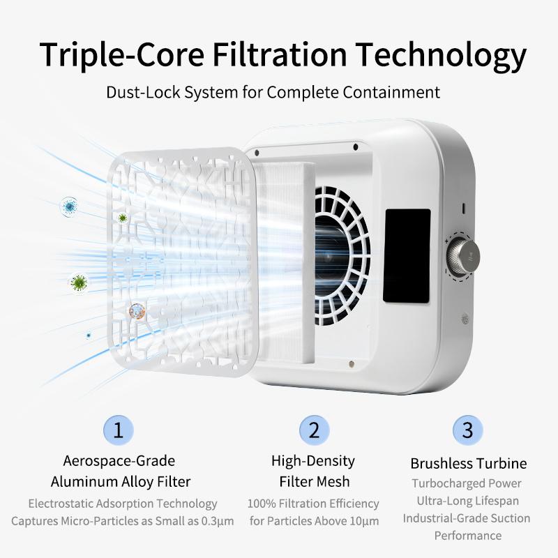 Dust Collector - D20 Turbo Rechargeable Nail Dust Collector