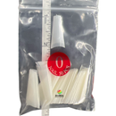 Coffin Ballerina (Straight Short) Nail Tips (NATURAL) 50ct/bag (red label)