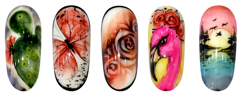 Aora Abstraction Set Marble Ink Gel Polish - 12 Shades