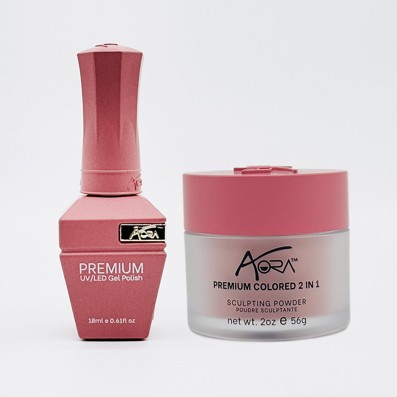 Aora Premium Colored Gel + 2 in 1 Acrylic/Dip Powder 2 oz - Mauve Over