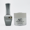 Aora Premium Colored Gel + 2 in 1 Acrylic/Dip Powder 2 oz - Grey Matter