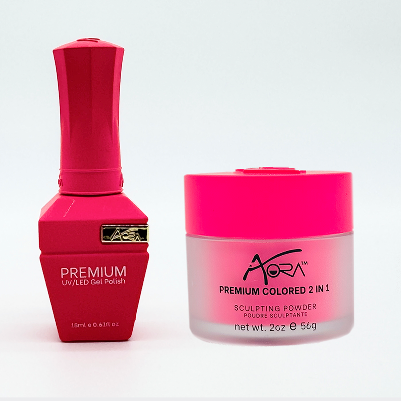 Aora Premium Colored Gel + 2 in 1 Acrylic/Dip Powder 2 oz - Hot N Ready