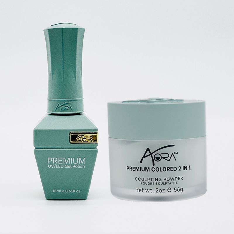 Aora Premium Colored Gel + 2 in 1 Acrylic/Dip Powder 2 oz - Gray Skies