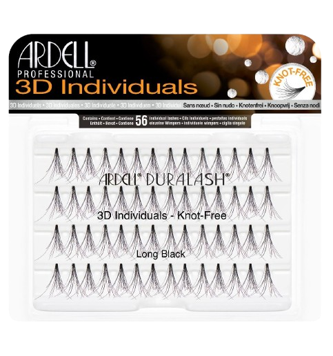 Ardell - 3D Individuals Lashes Knot Free - Long Black 56PCs