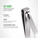 Nghia - Straight Blade Large Nail Clipper - B-901 (Stainless Steel)