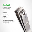 Nghia - Curve Blade Large Nail Clipper - B-902 (Stainless Steel)