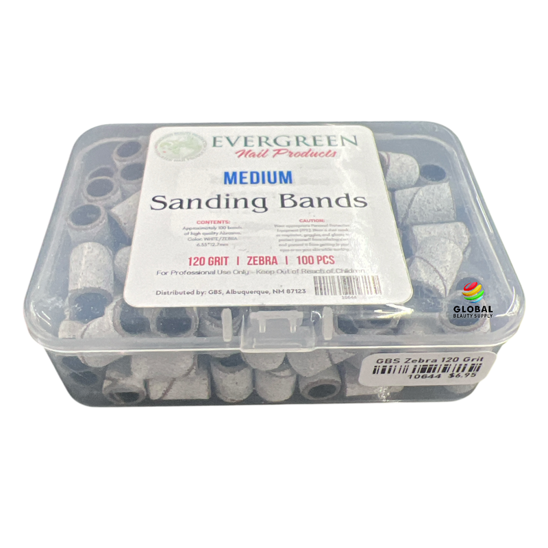 GBS Sanding Bands - 120 Grit Zebra Sanding Bands 100pcs Medium 120