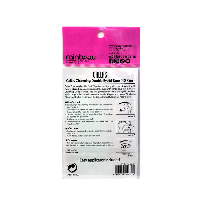 Callas - Charming Double Eyelid Tape 40Pairs Slim