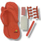 Red Salon Kit A - (Slippers, File, Toe Separators, Buffer, & Foot File) Pedicure Kit 5pcs