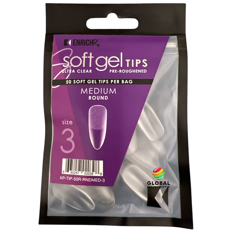 Kupa EnrichRX Soft Gel Tips Round Medium - Size 3 50ct