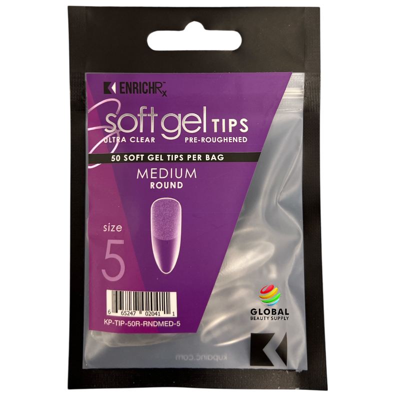 Kupa EnrichRX Soft Gel Tips Round Medium - Size 5 50ct