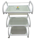 3-Shelf Salon Cart | Clear Glass Shelf (Trolley)