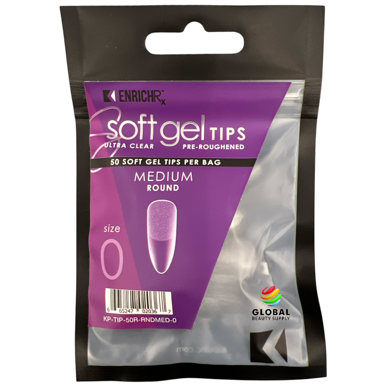 Kupa EnrichRX Soft Gel Tips Round Medium - Size 0 50ct