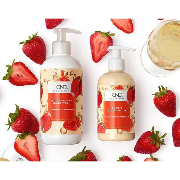 CND Scentsations Hand & Body Lotion 8.3 oz. Strawberry & Prosecco