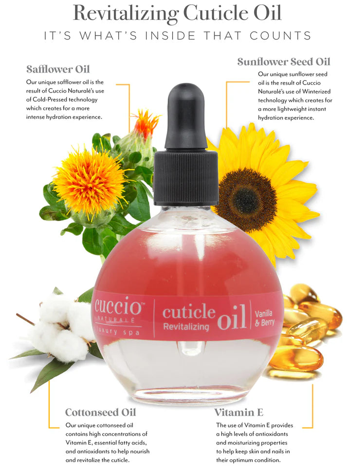 Cuccio Naturale Revitalizing Cuticle Oil 2.5oz - Vanilla & Berry
