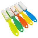 Manicure Cleaning Brush - Firm Bristle - Assorted Colors - Finger Nail Cleaning Brush - Global Beauty Supply, LLC