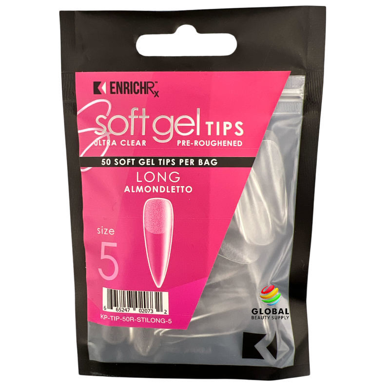 Kupa EnrichRX Soft Gel Tips Almondletto Long - Size 5 50ct