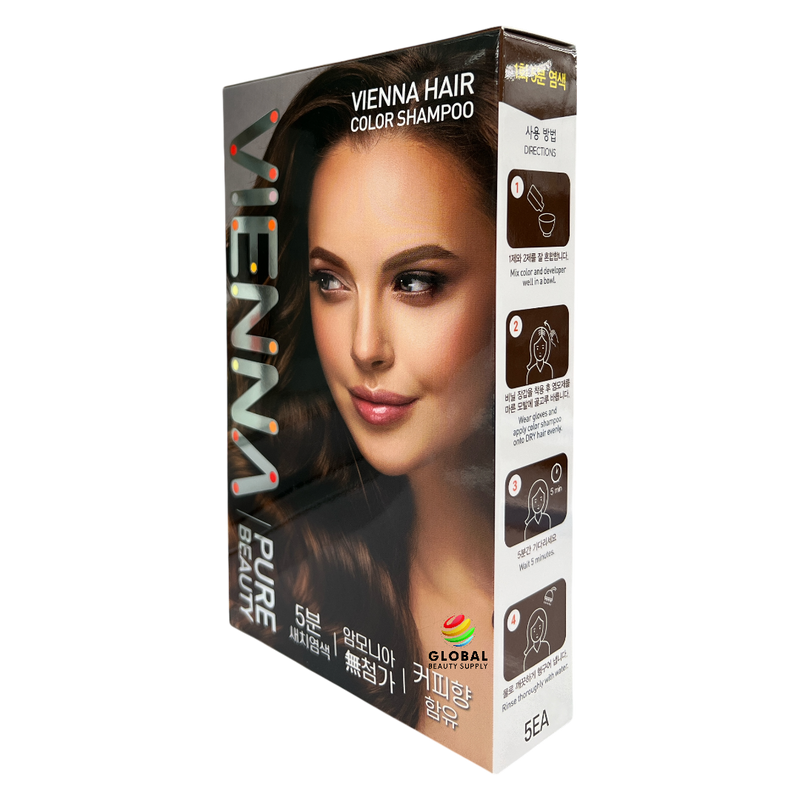 Vienna - Hair Dye Cover Gray Shampoo (5 Applications) - Dark Brown