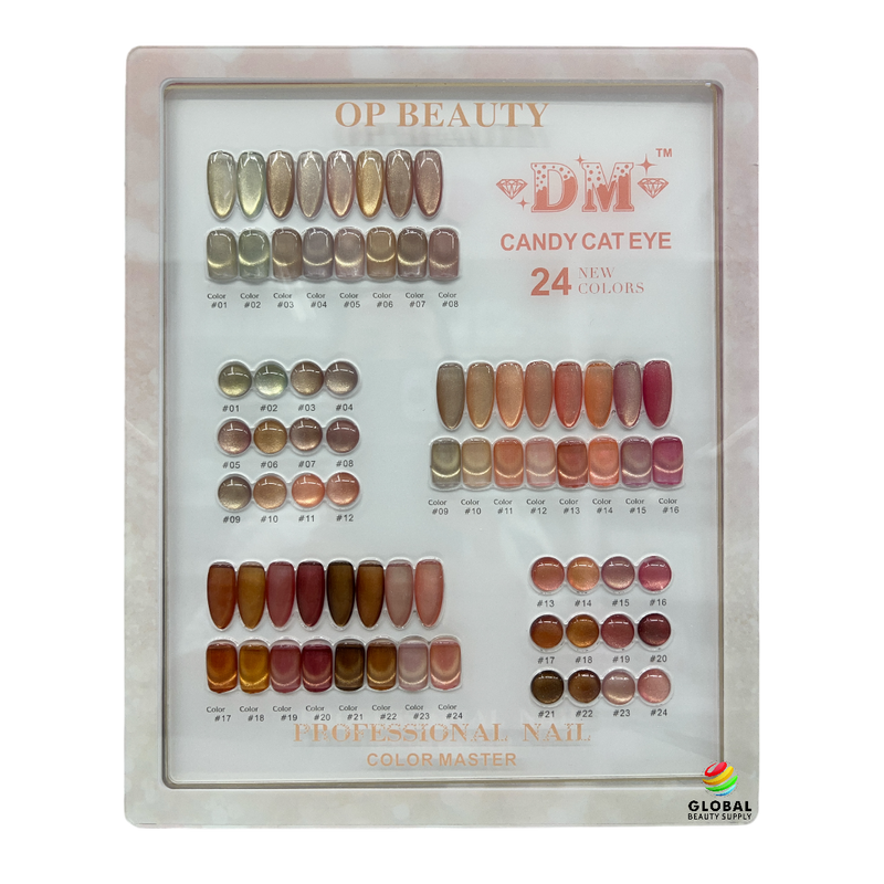 Cat Eye Gel Polish - Candy Collection Complete Set #01- #24 with Display