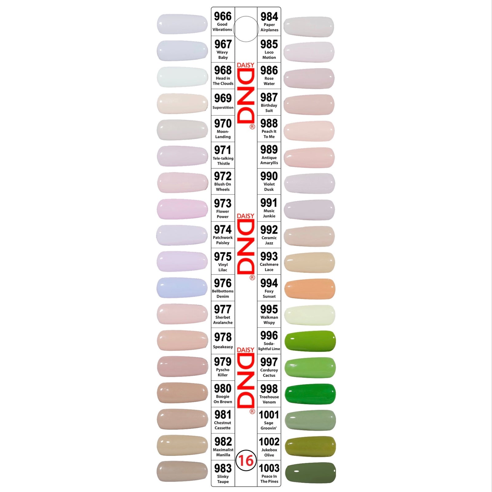 DND Color Swatch/Board #16 – Global Beauty Supply