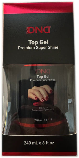 DND Gel Top Coat Premium Super Shine Refill 8oz