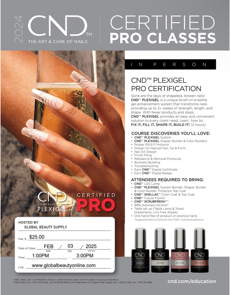 CND Class - Plexigel Pro Certification Class (In Person)