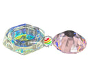 Crystal Dappen Dish Diamond Shape, Pink Lid - Global Beauty Supply, LLC