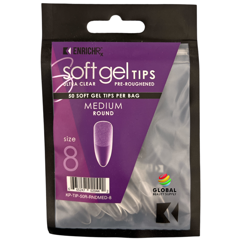 Kupa EnrichRX Soft Gel Tips Round Medium - Size 8 50ct