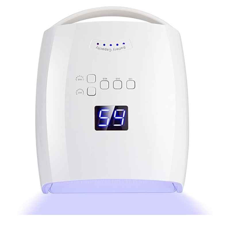 Cordless Rechargeable UV & LED Lamp - White with Handle