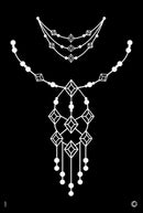 G Body Art - Diamond Drops 1 Stencil