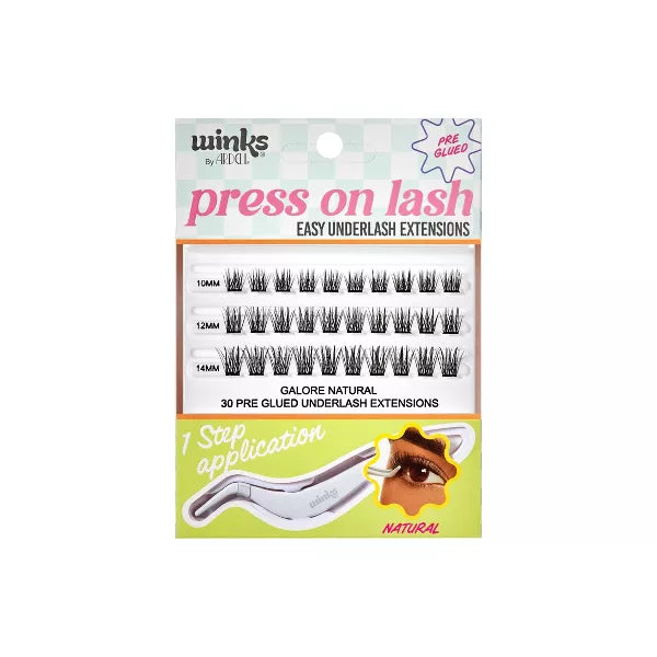 Ardell - Winks Press On Lash Natural and Applicator False Eyelashes 30ct