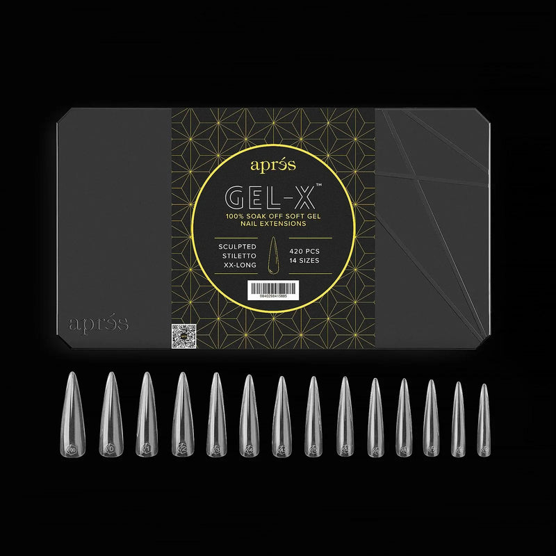 Apres Gel-X Sculpted Stiletto Extra Extra Long Box of Tips (600pcs)