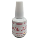 Empty Printed Base Coat Bottle with Cap & Brush - White