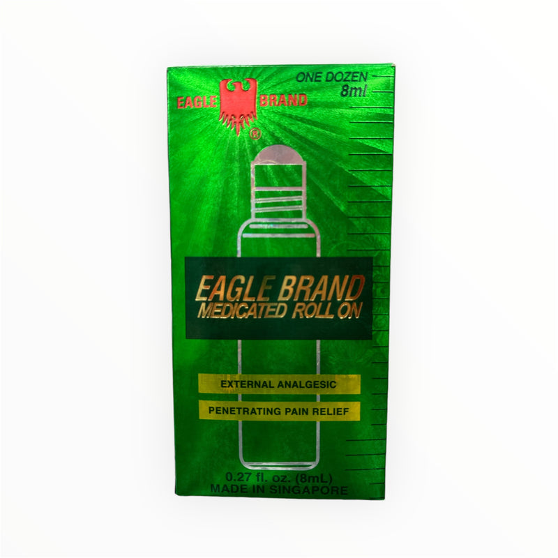 Eagle Brand Medicated Roll on Oil - Dau Gio Xanh dạng lăn .27 fl. oz. (Dozen)