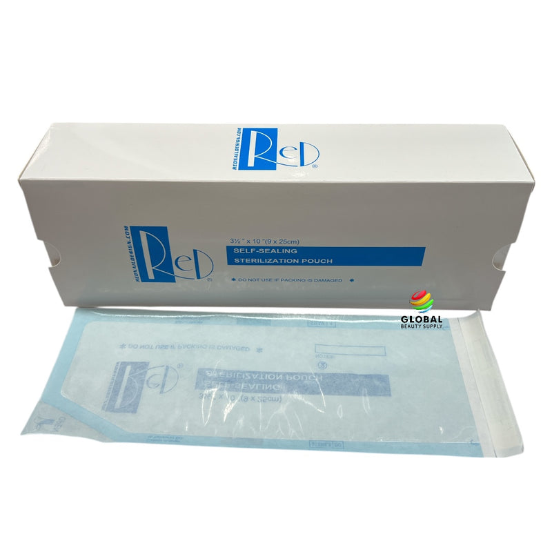 Red Nail Self-Sealing Sterilization Pouch - Large