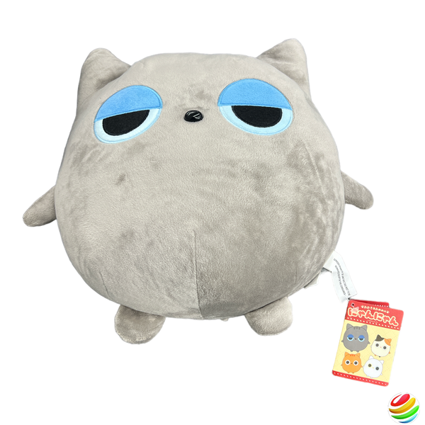 YAMANI Big Eyes Gray Cat Plush Global Beauty Supply