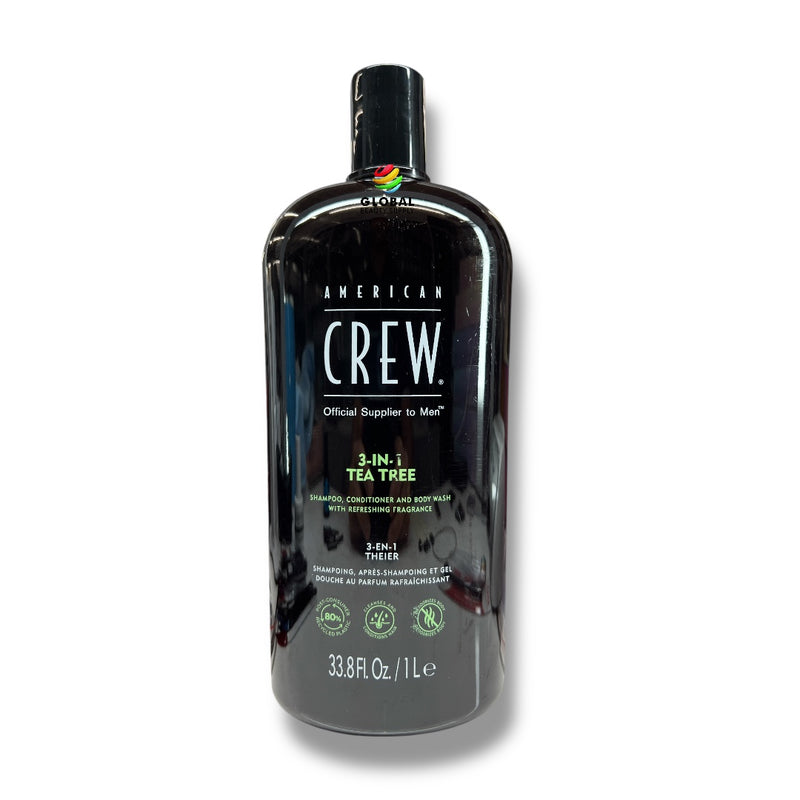 American Crewmen 3 In 1 Tea Tree (Shampoo, Conditioner, Body Wash) 33.8 Fl. Oz.