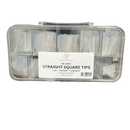 Straight Square Tips 540ct/box (CLEAR)