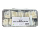 Straight Coffin Nail Tips 540ct/box (NATURAL) 10115