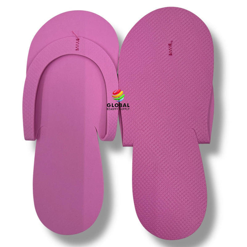 Foam Pedicure Slippers, Slip Resistant Bottom (Sewing) Mix Colors (12pairs)