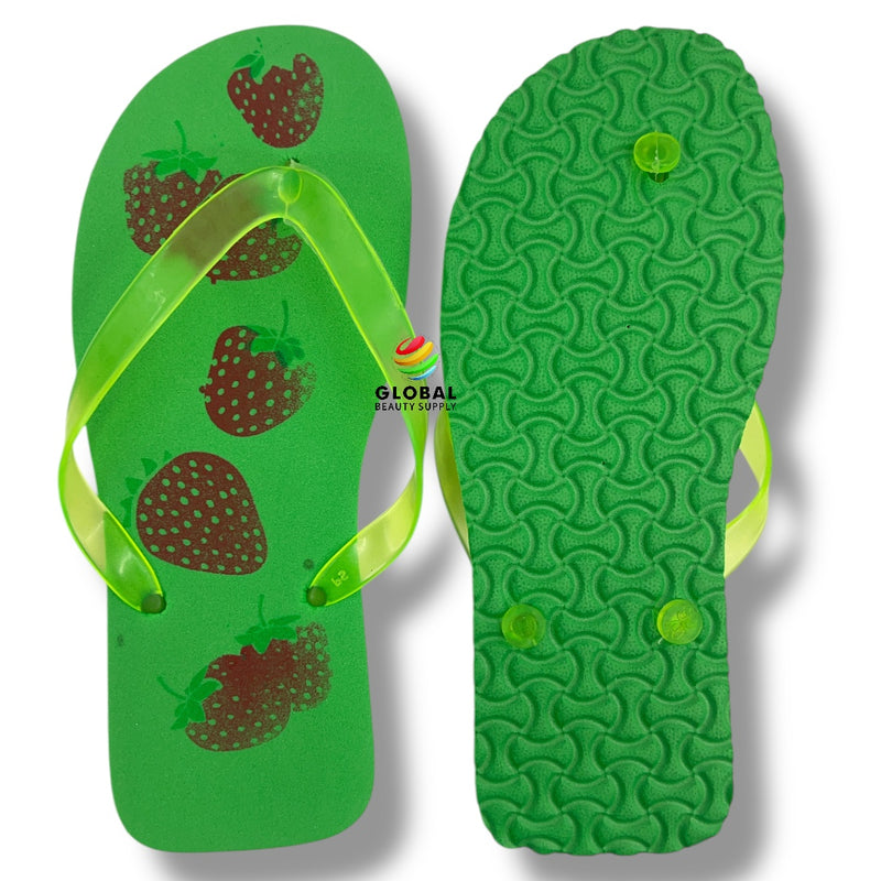 Pedi-Flips (Pedicure Slippers, Size 41 Women's Size 6-7) - Green