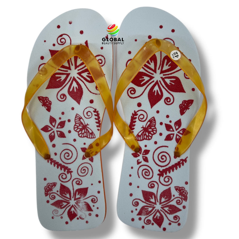 Pedi-Flips (Pedicure Slippers, Size 42 Women's Size 6-7) - Orange