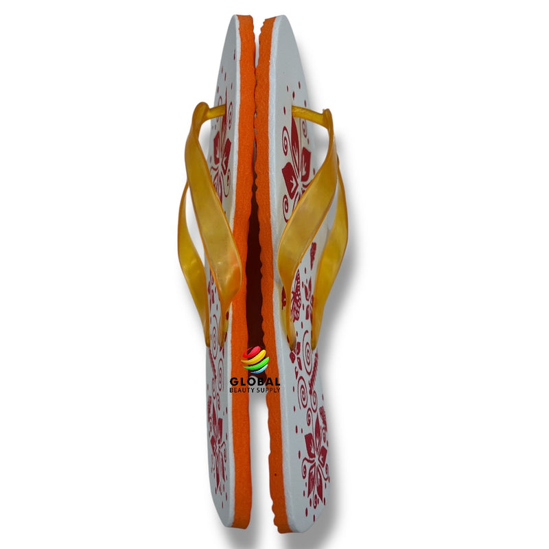 Pedi-Flips (Pedicure Slippers, Size 42 Women's Size 6-7) - Orange